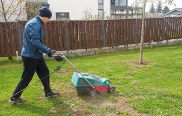 Villen nurmikon kunnostus