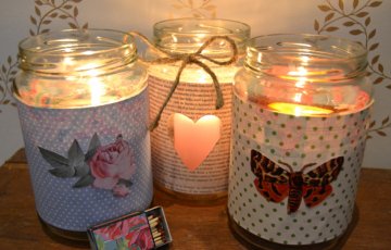 Koristele lasipurkkeja