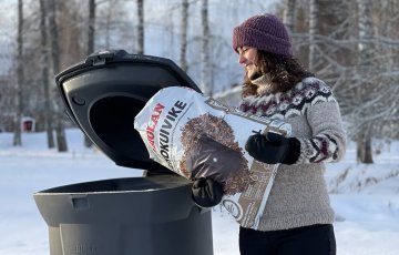 Keittiöjätteen kompostoinnin voi aloittaa talvella